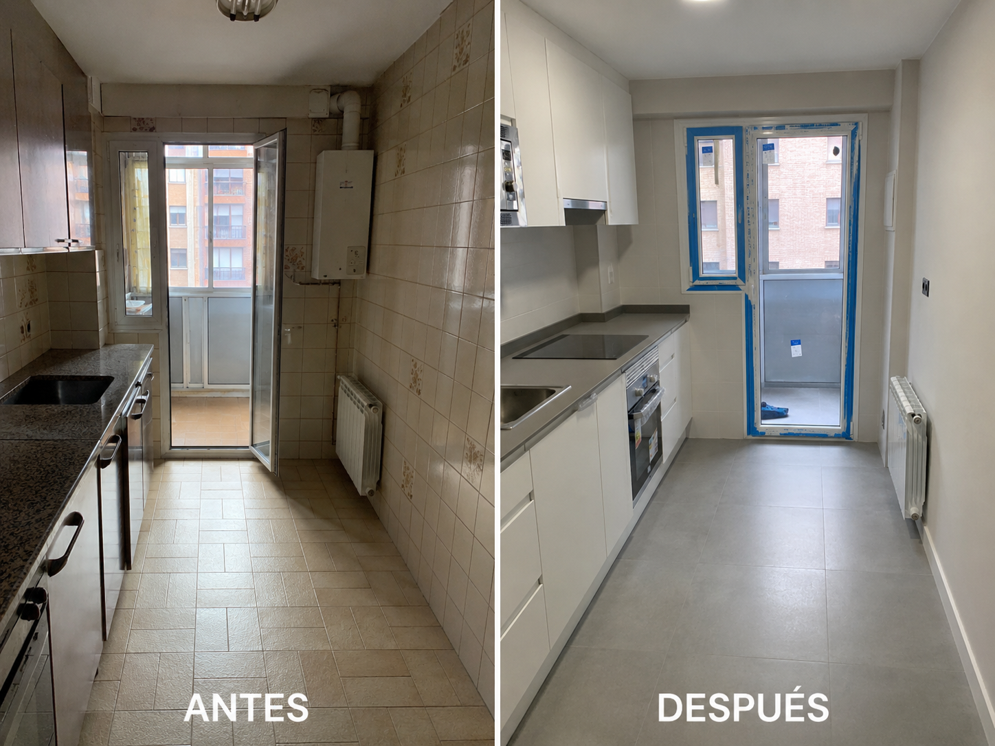 Cocina con isla en Calle Marqués de Teverga Oviedo